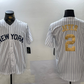 New York Yankees #2 Derek Jeter White Pinstripe Fashion Cool Base Stitched Baseball Jersey