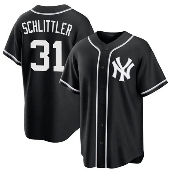 New York Yankees #31 Cam Schlittler 2026 Fashion Replica Black Out Stitched Jersey