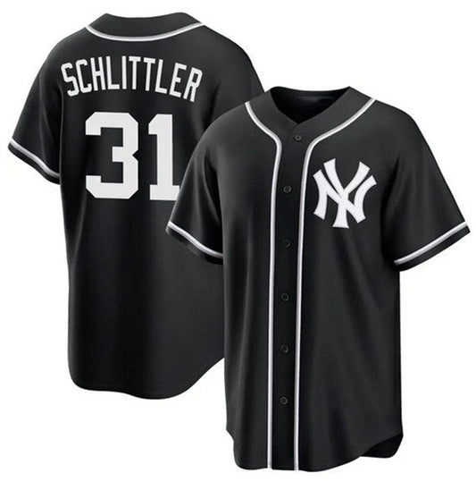 New York Yankees #31 Cam Schlittler 2026 Fashion Replica Black Out Stitched Jersey