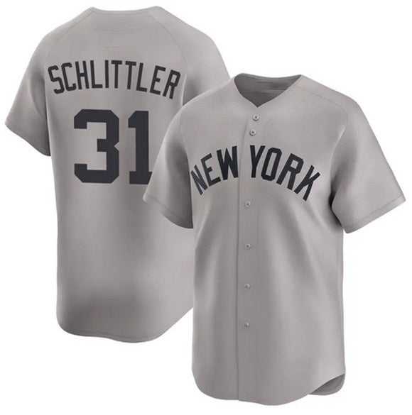 New York Yankees #31 Cam Schlittler Gray 2026 Road Limited Stitched Jersey