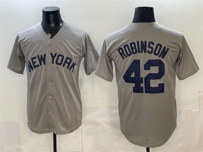New York Yankees #42 Jackie Robinson Grey Stitched Jersey
