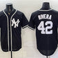 New York Yankees #42 Mariano Rivera 2026 Fashion Replica Black Out Stitched Jersey
