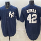 New York Yankees #42 Mariano Rivera Navy Limited Stitched Jersey