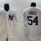 New York Yankees #54 Max Fried White Cool Base Stitched Baseball Jersey