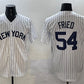 New York Yankees #54 Max Fried White Cool Base Stitched Baseball Jersey