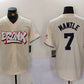 New York Yankees #7 Mickey Mantle Cream Limited Stitched Baseball Jersey