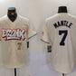 New York Yankees #7 Mickey Mantle Cream Limited Stitched Baseball Jersey