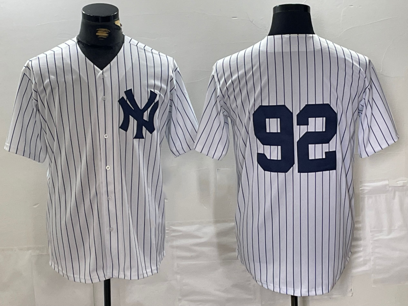 Baseball Rook New York Yankees #92 Matt Krook White Cool Base Stitched Baseball Jers ...
