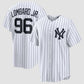 New York Yankees #96 George Lombard Jr White Home Limited Stitched Baseball Jersey