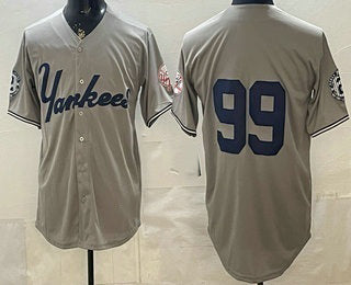New York Yankees #99 Aaron Judge Grey Without Name Limited Jersey