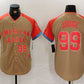 New York Yankees #99 Aaron Judge Number Cream 2024 All Star Limited Stitched Baseball Jersey