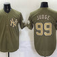 New York Yankees #99 Aaron Judge Olive 2026 Armed Forces Day Stitched Jersey