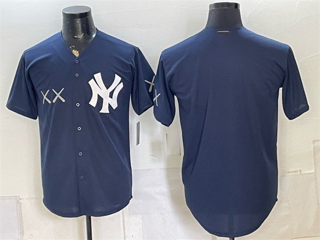 New York Yankees x KAWS Navy Stadium Stitched Baseball Jersey