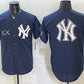 New York Yankees x KAWS Team Big Logo Navy Stadium Stitched Baseball Jersey