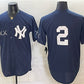 New York Yankees x KAWS #2 Derek Jeter Navy Stadium Stitched Baseball Jersey