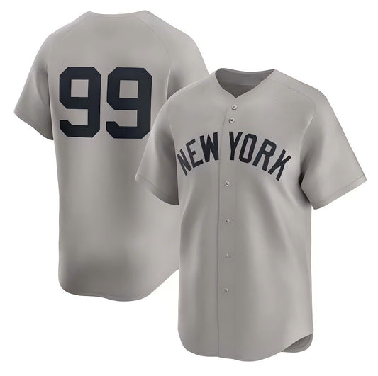 New York Yankees #99 Aaron Judge Gray Limited Stitched Baseball Jersey No Name