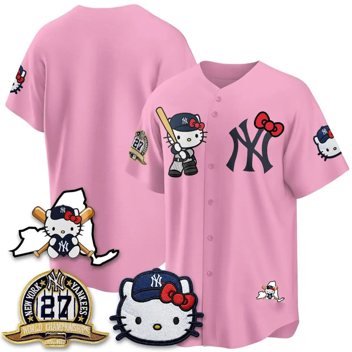New York Yankees Pink Puhics Meow KT 2026 Vapor Limited All Stitched Jersey
