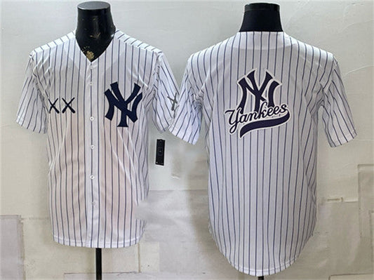 New York Yankees x KAWS Team Big Logo White Stadium Stitched Baseball Jersey