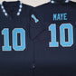 N.Carolina Tar Heels #10 Drake Maye Navy Limited College Stitched American College Jerseys