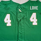 N.Dame Fighting Irish #4 Jeremiyah Love Green 2024 F.U.S.E. Limited Stitched Football  American College Jerseys