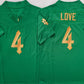 N.Dame Fighting Irish #4 Jeremiyah Love Green 2025 F.U.S.E. Limited Stitched Football  American College Jerseys