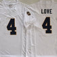 N.Dame Fighting Irish #4 Jeremiyah Love White 2024 F.U.S.E. Limited Stitched Football  American College Jerseys