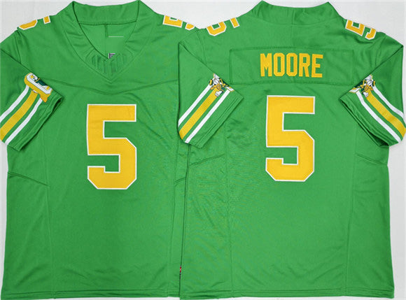 O.Ducks #5 Dakorien Moore 2026 Green F.U.S.E. Stitched American College Jerseys