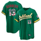 Oakland Athletics #13 Luis Barrera Player Kelly Green USA 250 Fourth of July Home Game Stitched Baseball Jersey
