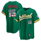 Oakland Athletics #15 Seth Brown Player Kelly Green USA 250 Fourth of July Home Game Stitched Baseball Jersey