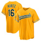 Oakland Athletics #16 Nick Kurtz Gold Alternate Stadium Stitched Baseball Jersey