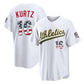 Oakland Athletics #16 Nick Kurtz Player White USA 250 Fourth of July Home Game Stitched Baseball Jersey