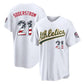 Oakland Athletics #21 Tyler Soderstrom Player White USA 250 Fourth of July Home Game Stitched Baseball Jersey