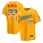 Oakland Athletics #22 Jeff McNeil Player Gold USA 250 Fourth of July Home Game Stitched Baseball Jersey