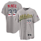 Oakland Athletics #22 Jeff McNeil Player Gray USA 250 Fourth of July Home Game Stitched Baseball Jersey