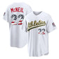Oakland Athletics #22 Jeff McNeil Player White USA 250 Fourth of July Home Game Stitched Baseball Jersey