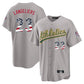 Oakland Athletics #23 Shea Langeliers Player Gray USA 250 Fourth of July Home Game Stitched Baseball Jersey