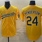 Oakland Athletics #24 Rickey Henderson 2026 Yellow Alternate Sacramento Celebrating 125 Years Vapor Limited Stitched Jersey