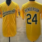 Oakland Athletics #24 Ricky Henderson Yellow Limited Jersey