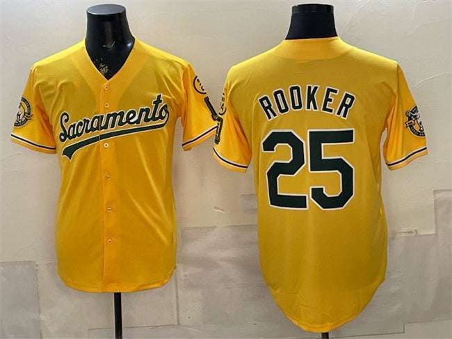 Oakland Athletics #25 Brent Rooker 2026 Yellow Alternate Sacramento Celebrating 125 Years Vapor Limited Stitched Jersey