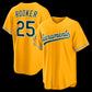 Oakland Athletics #25 Brent Rooker Gold Alternate Stadium Stitched Baseball Jersey