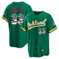 Oakland Athletics #33 Henry Bolte Player Kelly Green USA 250 Fourth of July Home Game Stitched Baseball Jersey