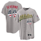 Oakland Athletics #40 Luis Severino Player Gray USA 250 Fourth of July Home Game Stitched Baseball Jersey