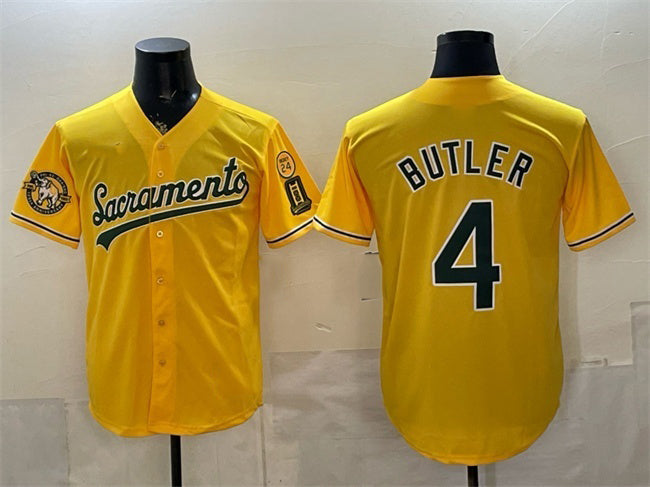 Oakland Athletics #4 Lawrence Butler 2026 Yellow Alternate Sacramento Celebrating 125 Years Vapor Limited Stitched Jersey