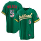 Oakland Athletics #5 Jacob Wilson Player Kelly Green USA 250 Fourth of July Home Game Stitched Baseball Jersey