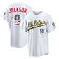 Oakland Athletics #9 Reggie Jackson Player White USA 250 Fourth of July Home Game Stitched Baseball Jersey