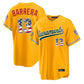 Oakland Athletics #13 Luis Barrera Player Gold USA 250 Fourth of July Home Game Stitched Baseball Jersey