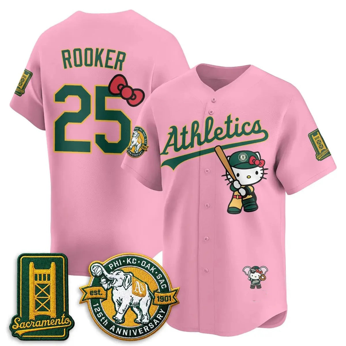 Oakland Athletics #25 Brent Rooker Pink Puhics Meow KT 2026 Vapor Limited Stitched Jersey