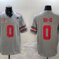 O.State Buckeyes #0 OH-IO Grey 2025 CFP Final With National Champions Patch F.U.S.E. Vapor Limited Stitched Football American College Jerseys