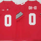 O.State Buckeyes #0 OH-IO Red 2025 F.U.S.E. Limited Stitched Football American College Jerseys