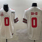 O.State Buckeyes #0 OH-IO White 2025 CFP Final With National Champions Patch F.U.S.E. Vapor Limited Stitched Football American College Jerseys